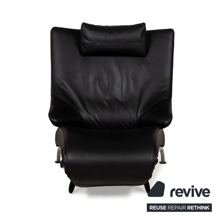 WK Wohnen Solo 699 Leather Armchair Black manual function