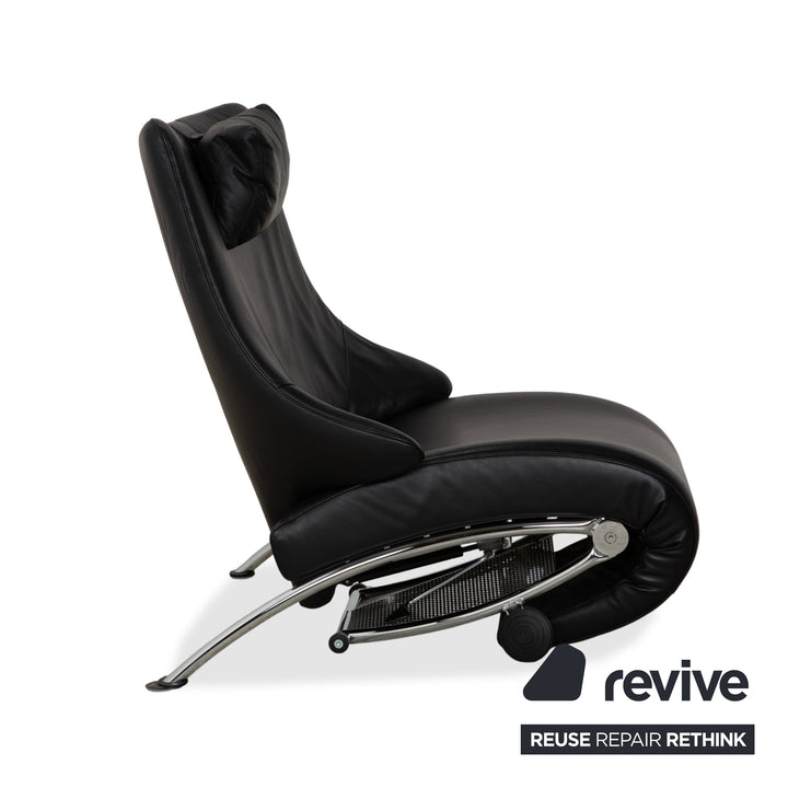 WK Wohnen Solo 699 Leder Sessel Schwarz manuelle Funktion