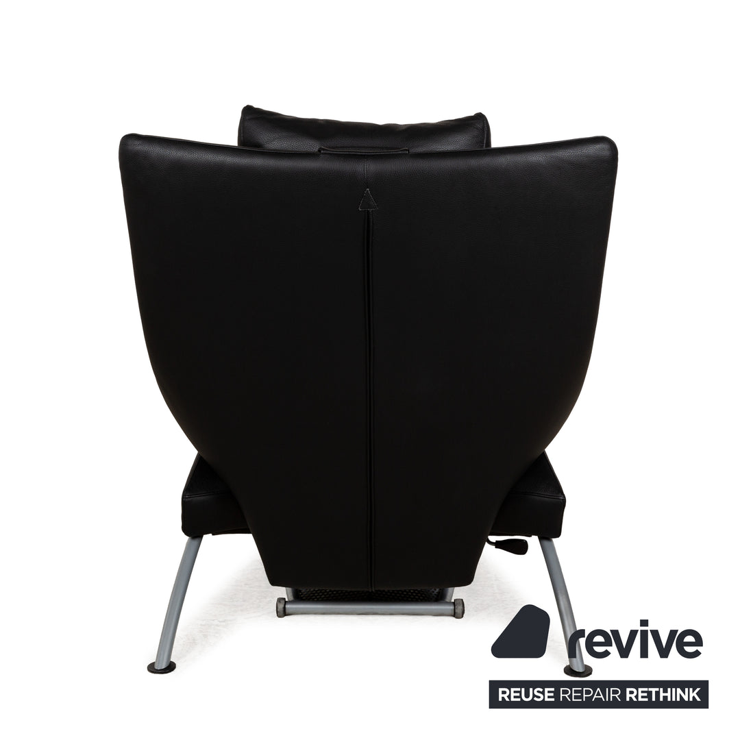 WK Wohnen Solo 699 Leder Sessel Schwarz manuelle Funktion