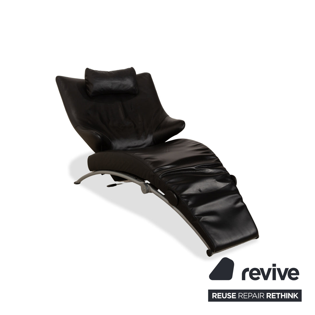 WK Wohnen Solo 699 Leder Sessel Schwarz manuelle Funktion