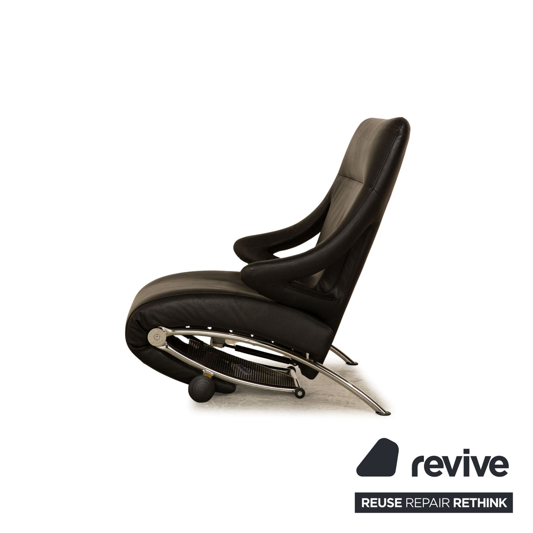 WK Wohnen Solo 699 fauteuil en cuir noir fonction manuelle fonction relaxation