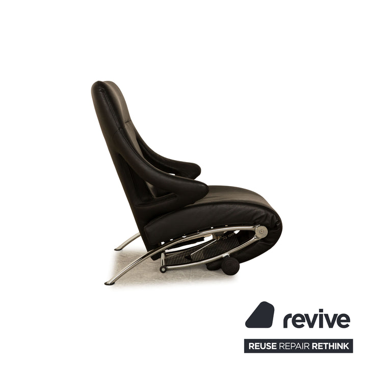 WK Wohnen Solo 699 fauteuil en cuir noir fonction manuelle fonction relaxation