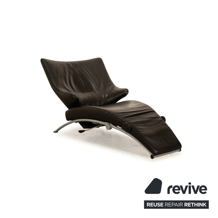 WK Wohnen Solo 699 Leather Armchair Black manual function