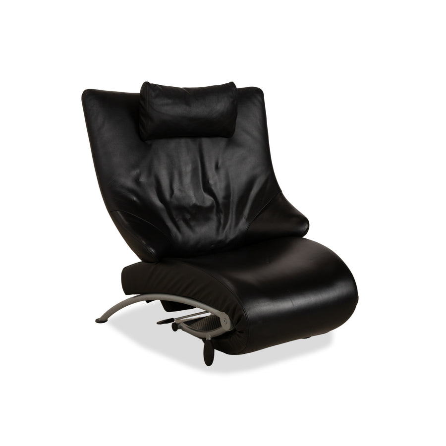 WK Wohnen Solo 699 Leder Sessel Schwarz manuelle Funktion