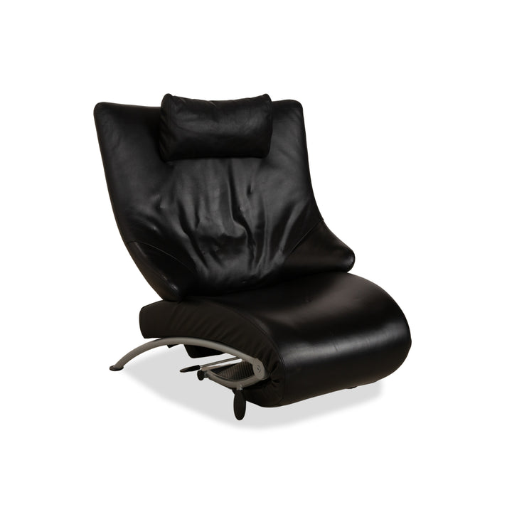 WK Wohnen Solo 699 Leder Sessel Schwarz manuelle Funktion