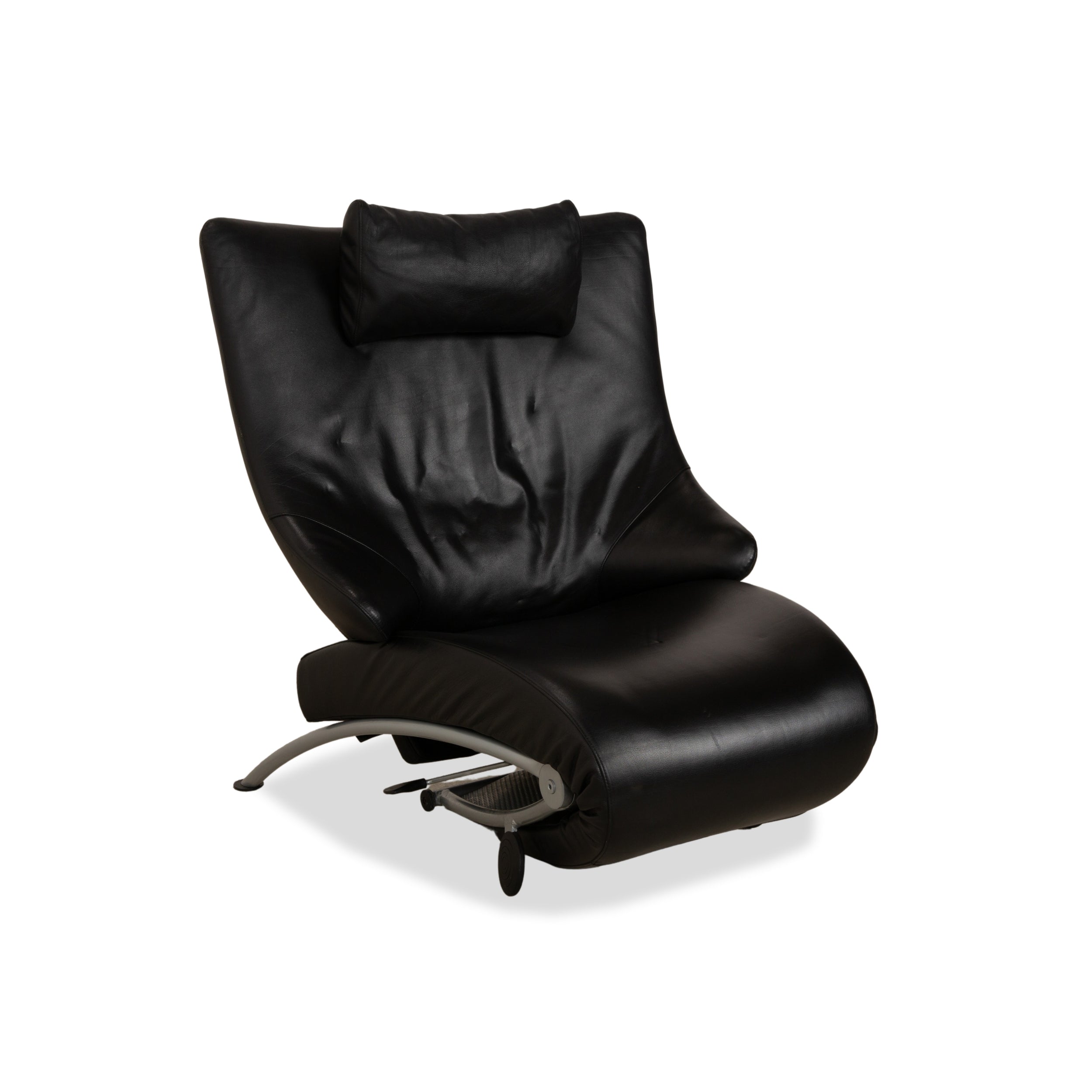 WK Wohnen Solo 699 Leder Sessel Schwarz manuelle Funktion