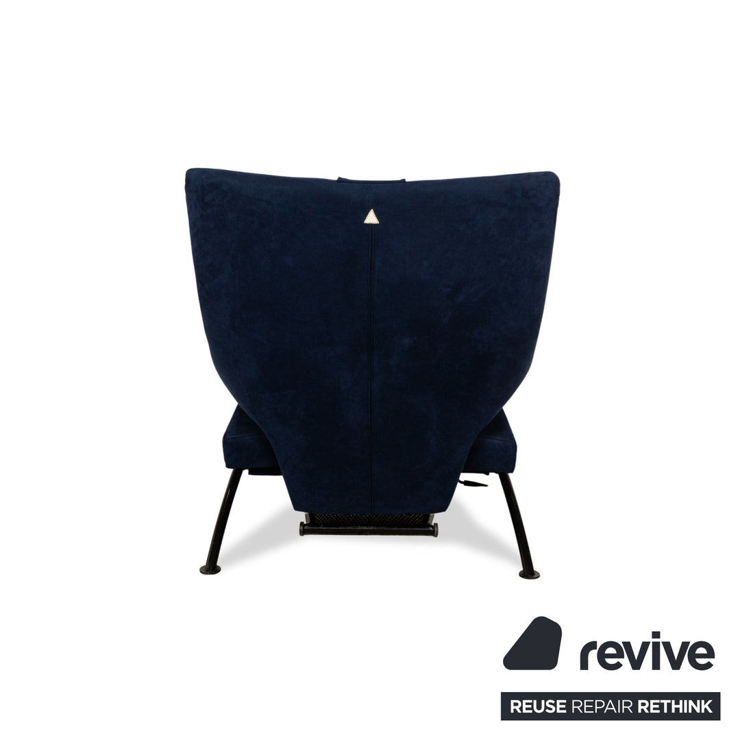 WK Wohnen Solo 699 Fabric Alcantara Armchair Blue Cream Manual Function