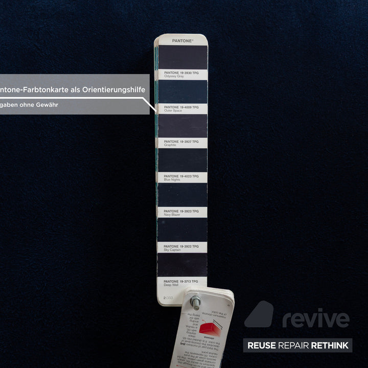 WK Wohnen Solo 699 Fabric Alcantara Armchair Blue Cream Manual Function