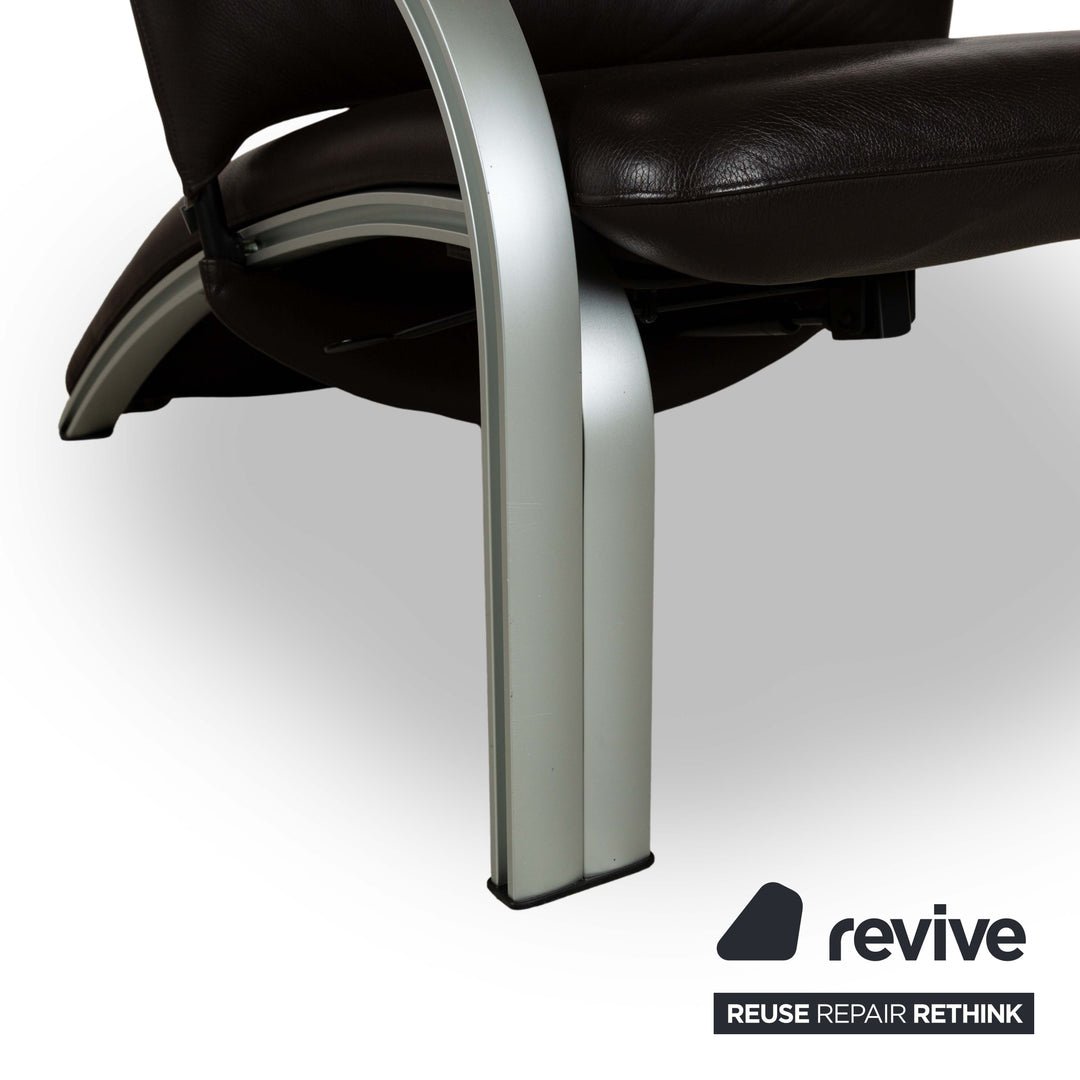 WK Wohnen Spot 698 Fauteuil en cuir marron fonction manuelle