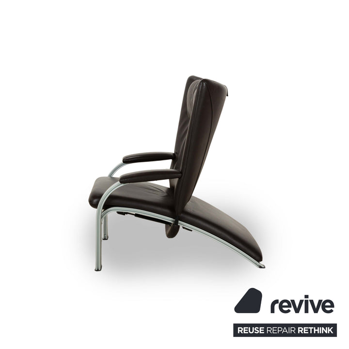 WK Wohnen Spot 698 Leather Armchair Brown manual function