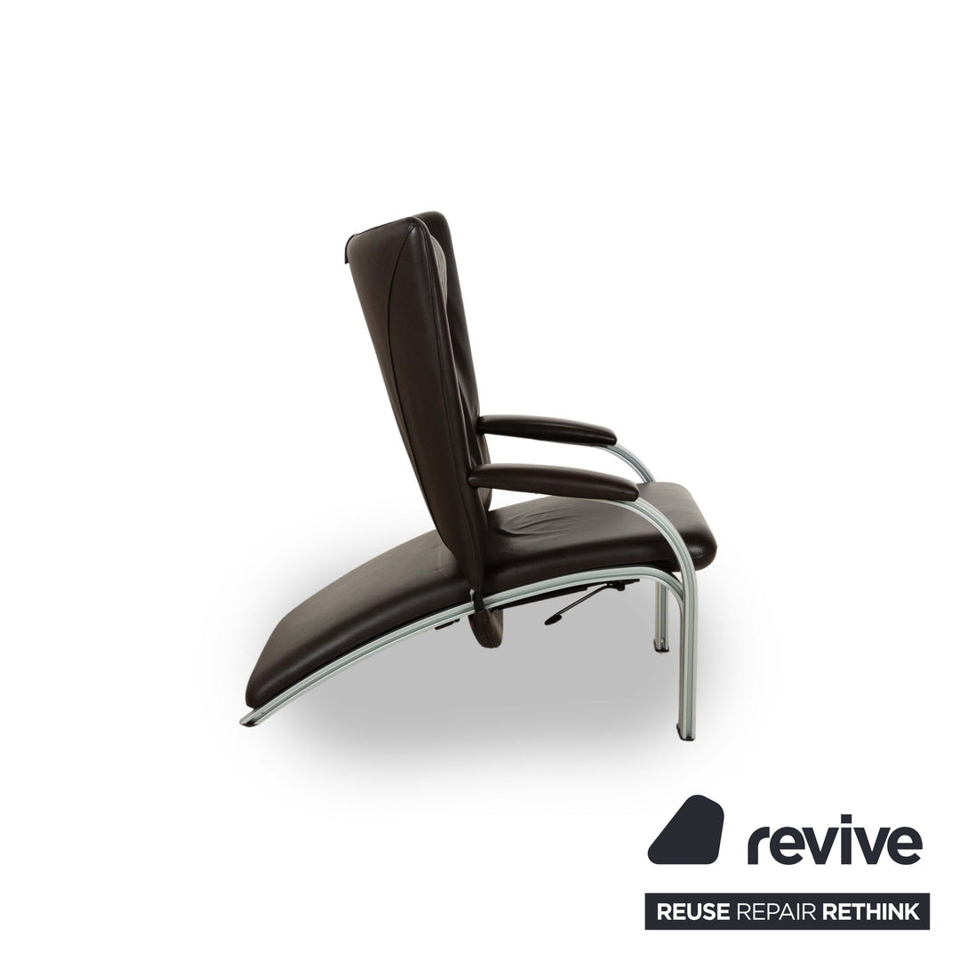 WK Wohnen Spot 698 Leather Armchair Brown manual function
