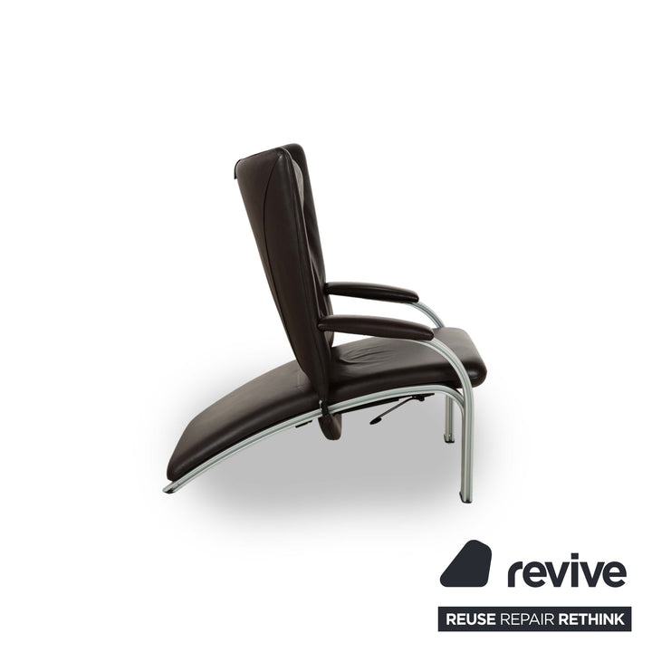WK Wohnen Spot 698 Leather Armchair Brown manual function