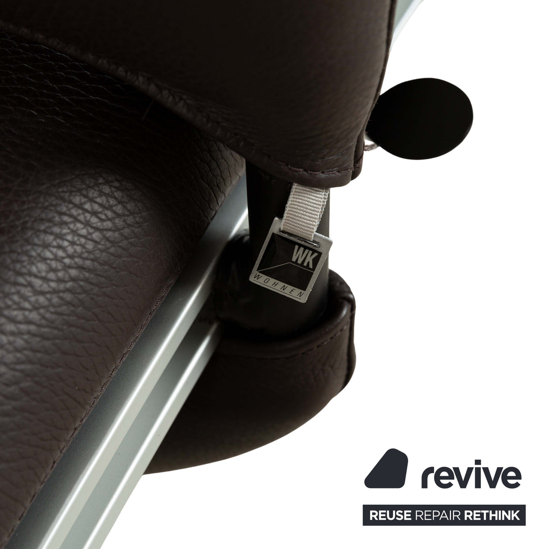 WK Wohnen Spot 698 Leather Armchair Brown manual function