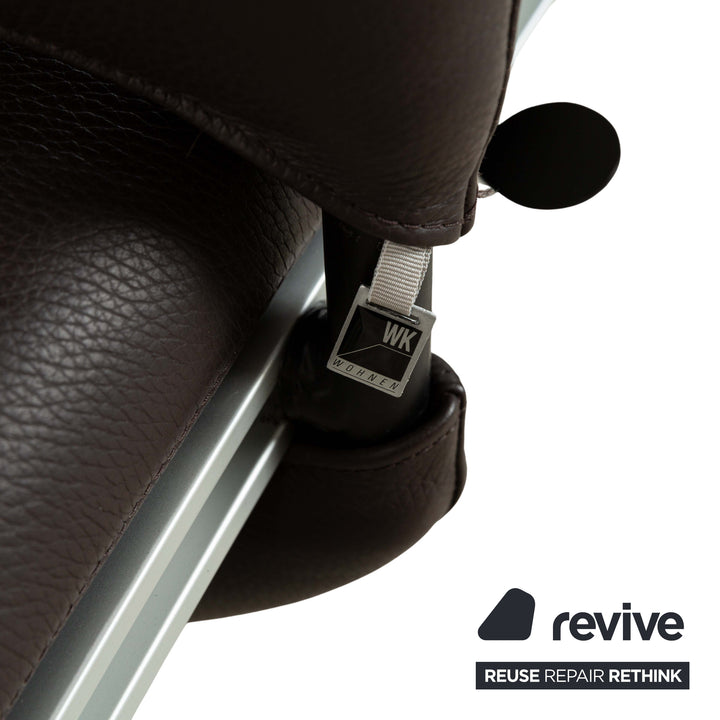 WK Wohnen Spot 698 Leather Armchair Brown manual function