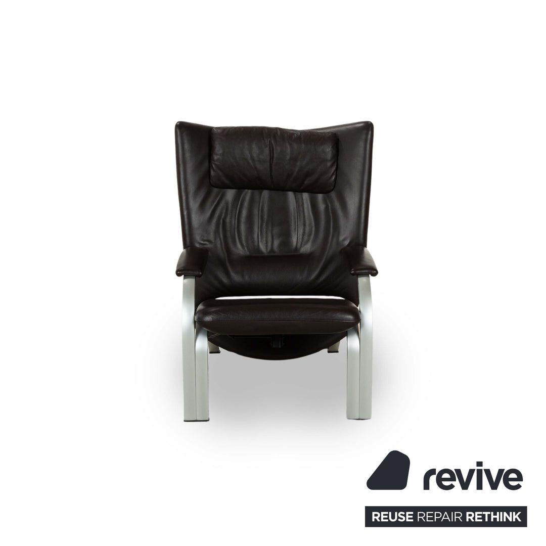 WK Wohnen Spot 698 Leather Armchair Brown manual function