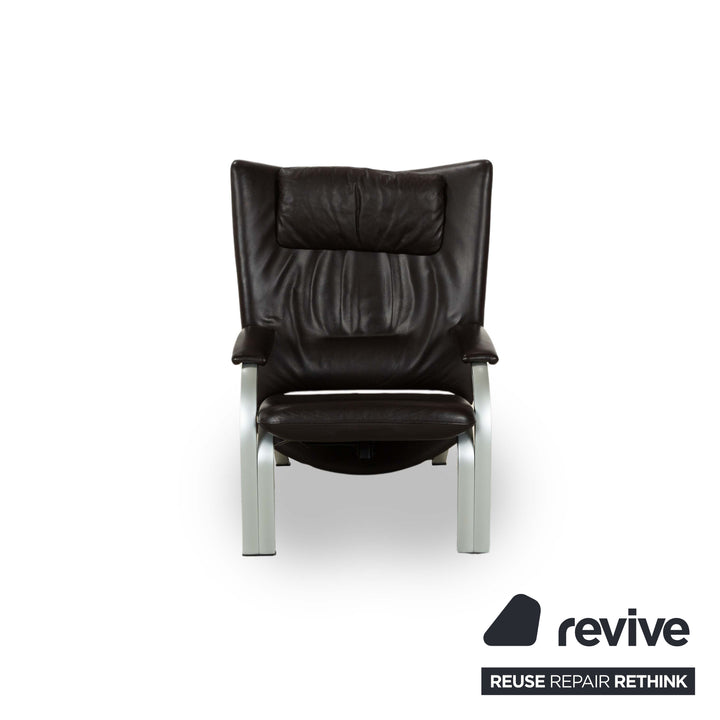 WK Wohnen Spot 698 Leather Armchair Brown manual function