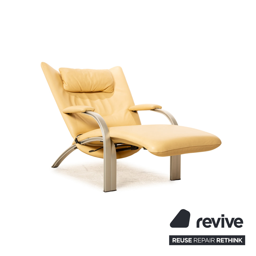 WK Wohnen Spot 698 leather armchair cream manual function relaxation chair