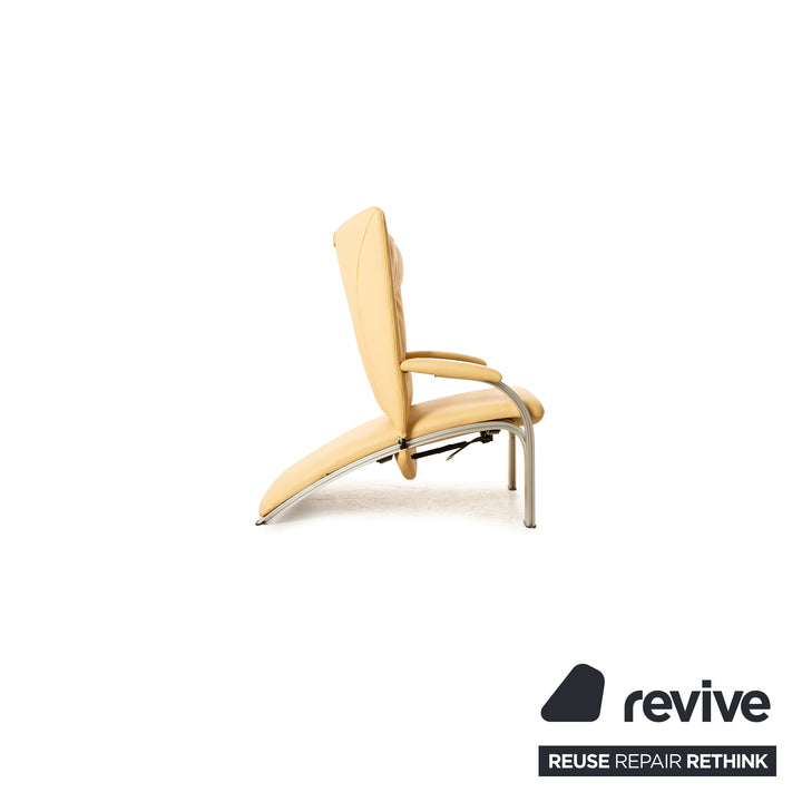 WK Wohnen Spot 698 leather armchair cream manual function relaxation chair