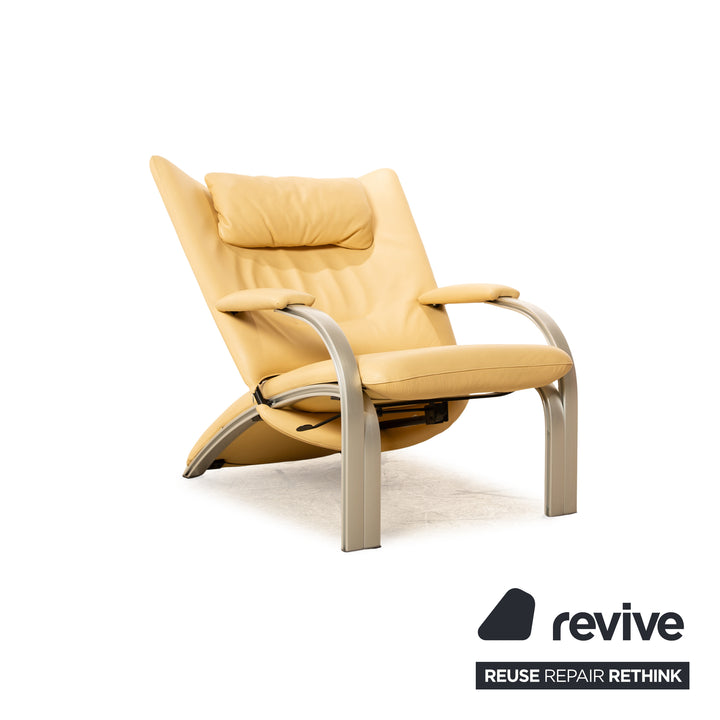 WK Wohnen Spot 698 leather armchair cream manual function relaxation chair