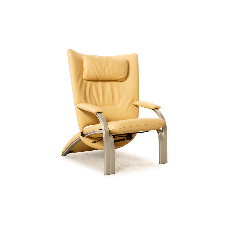 WK Wohnen Spot 698 leather armchair cream manual function relaxation chair