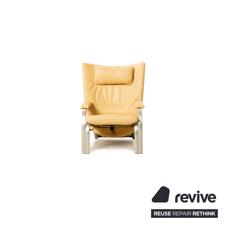 WK Wohnen Spot 698 leather armchair cream manual function relaxation chair