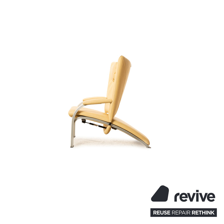 WK Wohnen Spot 698 leather armchair cream manual function relaxation chair
