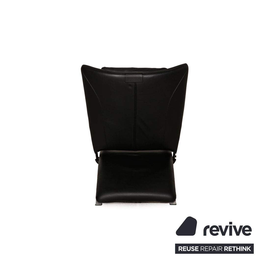 WK Wohnen Spot 698 Leather Armchair Black Function relax function