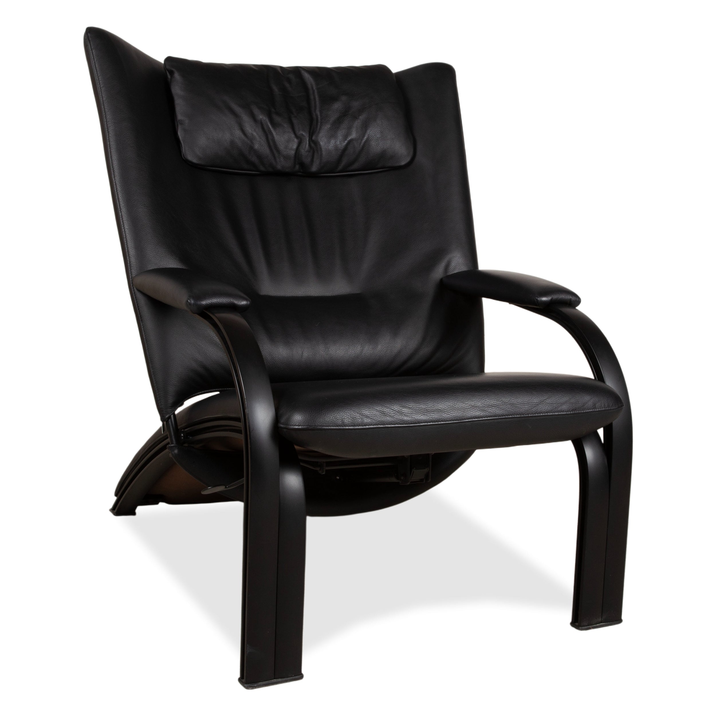 WK Wohnen Spot 698 Leather Armchair Black manual function