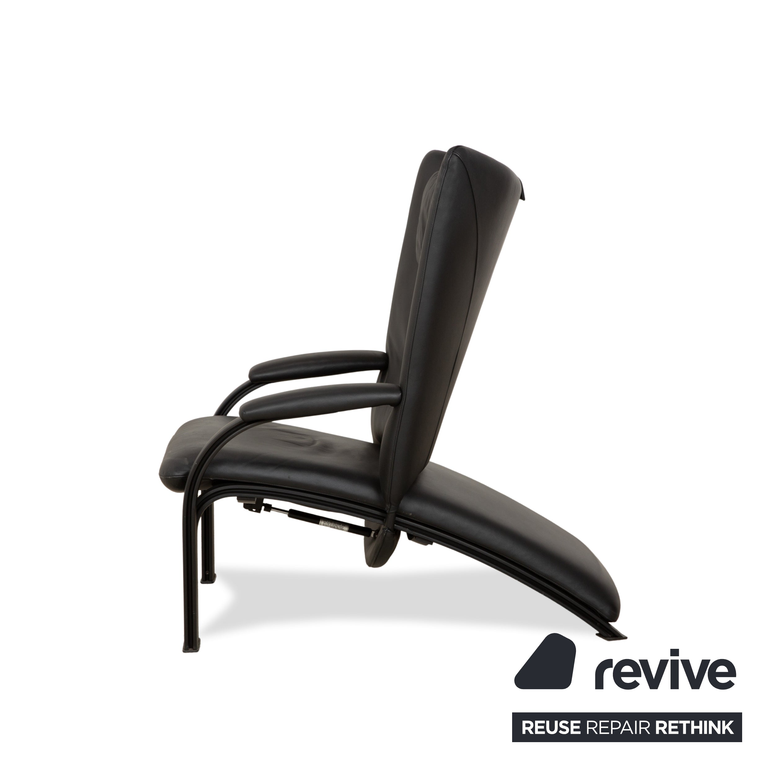 WK Wohnen Spot 698 Leder Sessel Schwarz manuelle Funktion