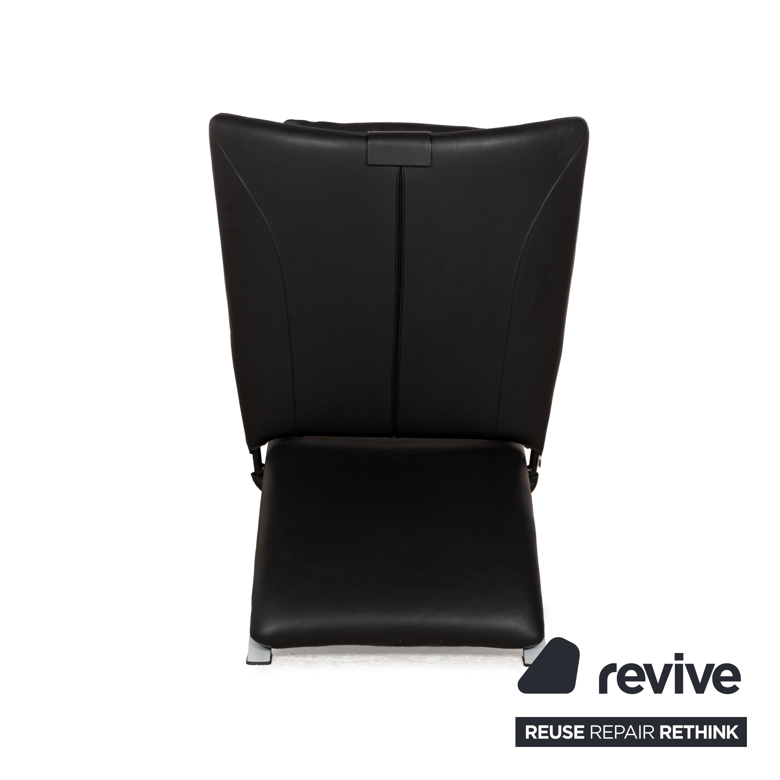 WK Wohnen Spot 698 Leder Sessel Schwarz manuelle Funktion