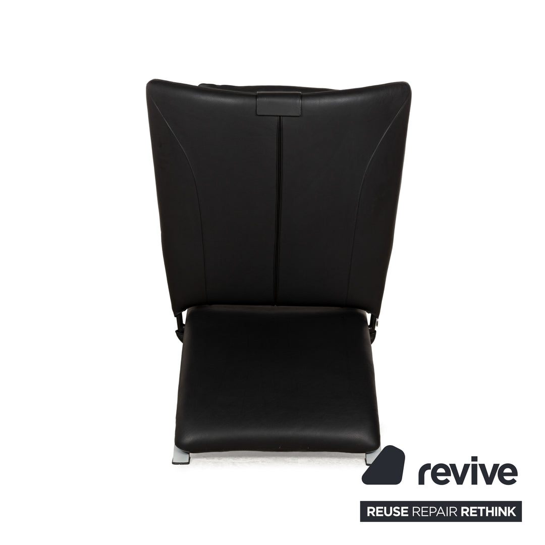 WK Wohnen Spot 698 Leder Sessel Schwarz manuelle Funktion