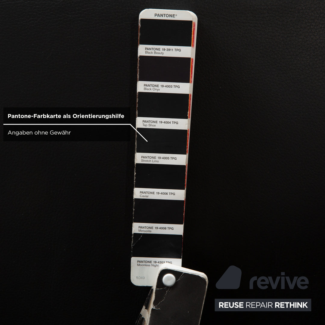 WK Wohnen Spot 698 Leder Sessel Schwarz manuelle Funktion