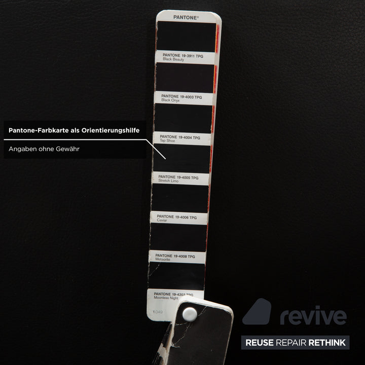 WK Wohnen Spot 698 Leder Sessel Schwarz manuelle Funktion