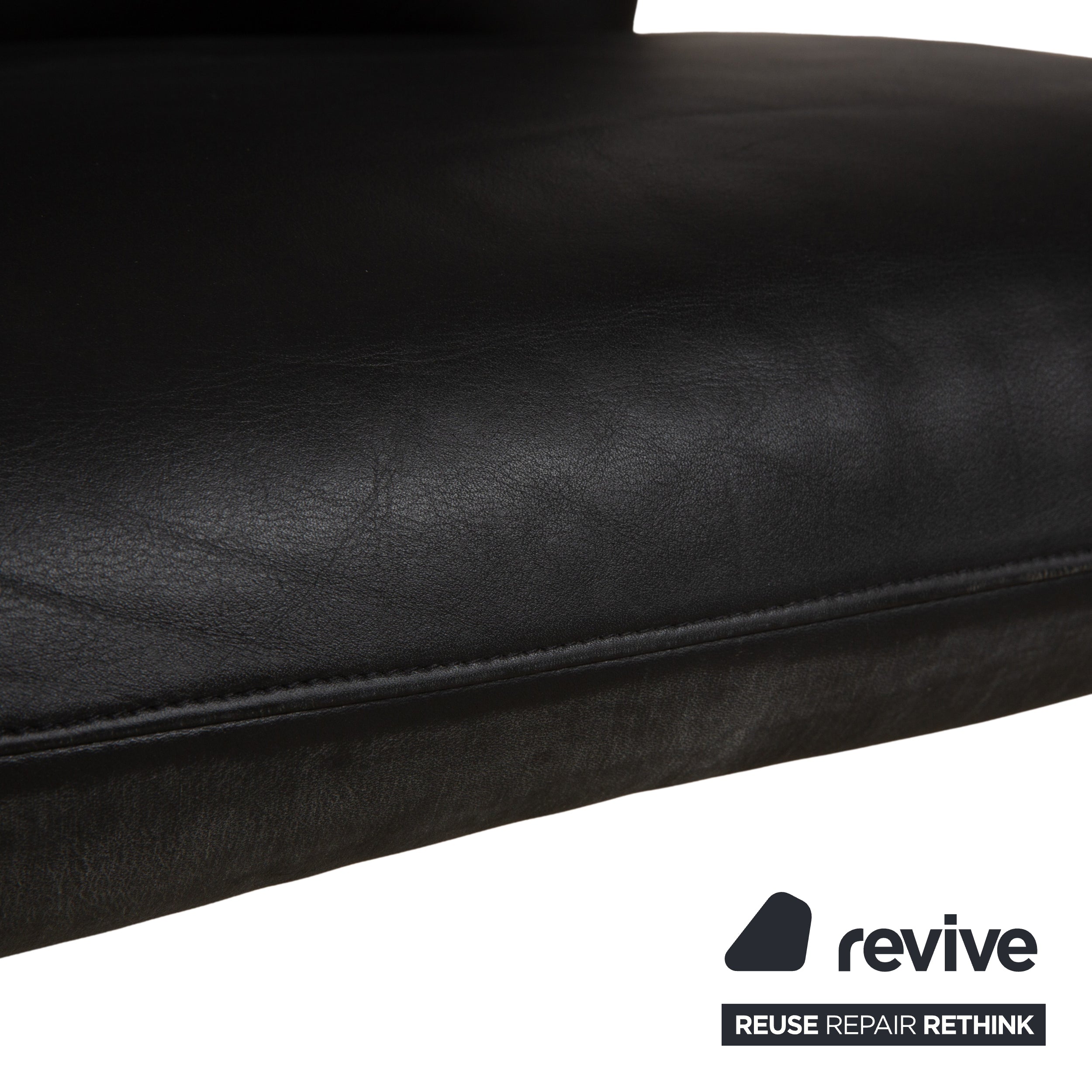 WK Wohnen Spot 698 Leder Sessel Schwarz manuelle Funktion