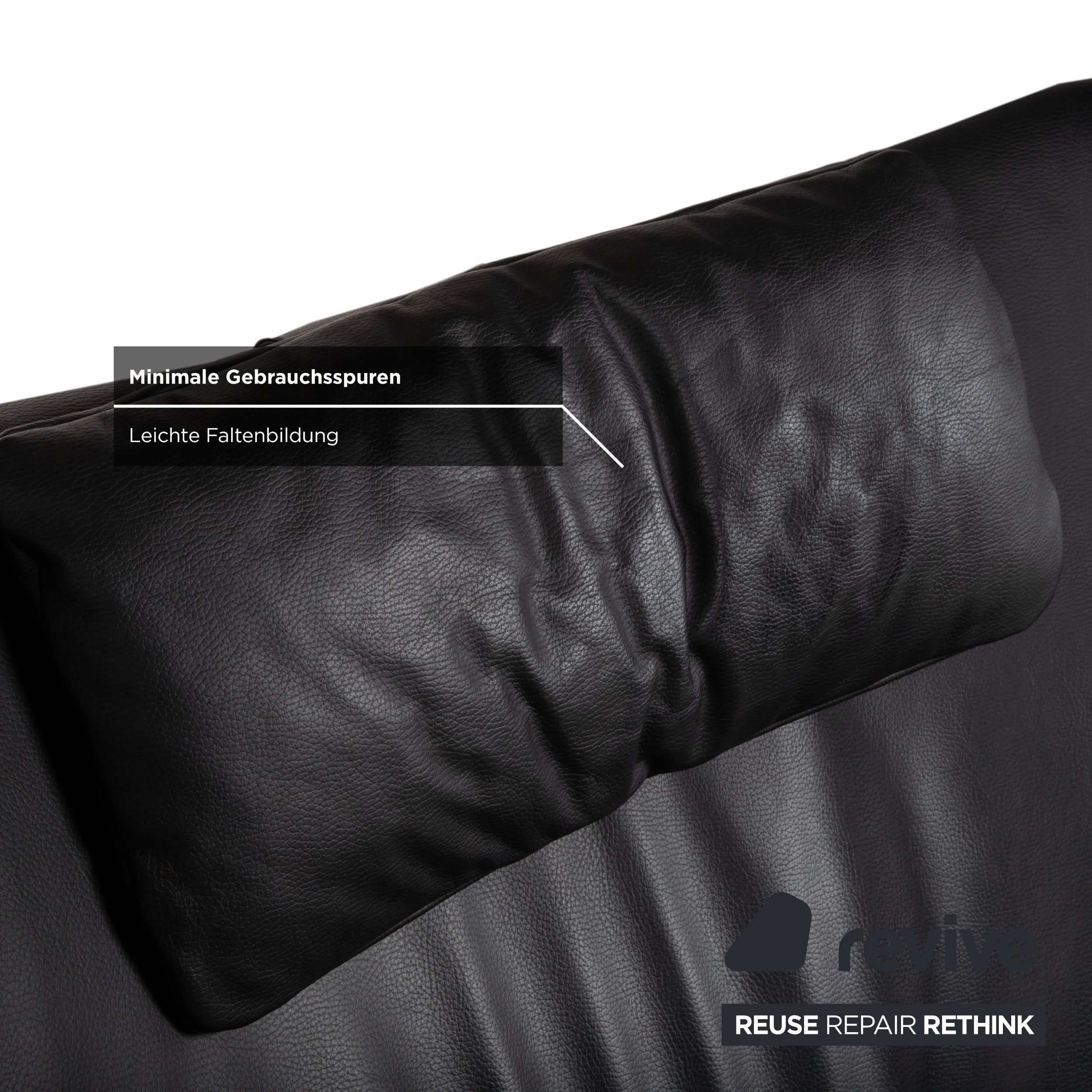 WK Wohnen Spot 698 Leder Sessel Schwarz manuelle Funktion