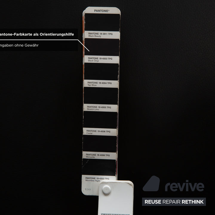 WK Wohnen Spot 698 Leder Sessel Schwarz manuelle Funktion