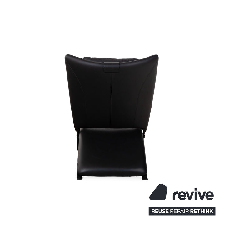 WK Wohnen Spot 698 Leder Sessel Schwarz manuelle Funktion