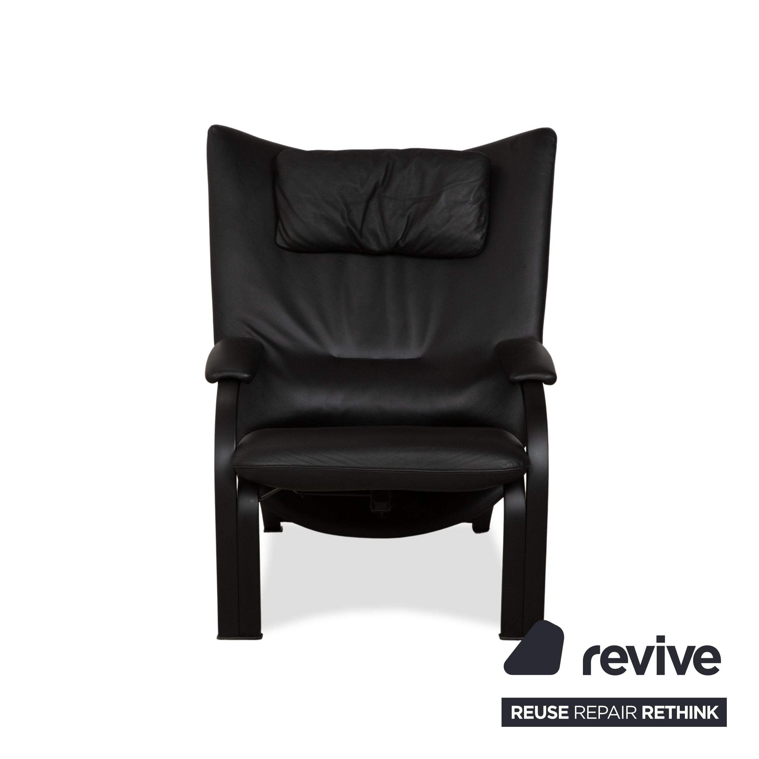 WK Wohnen Spot 698 Leder Sessel Schwarz manuelle Funktion