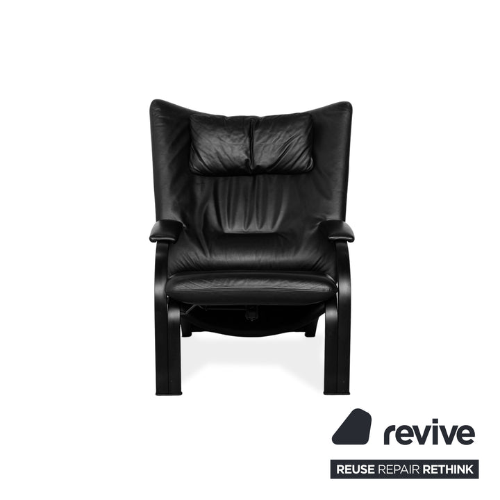 WK Wohnen Spot 698 Leather Armchair Black manual function