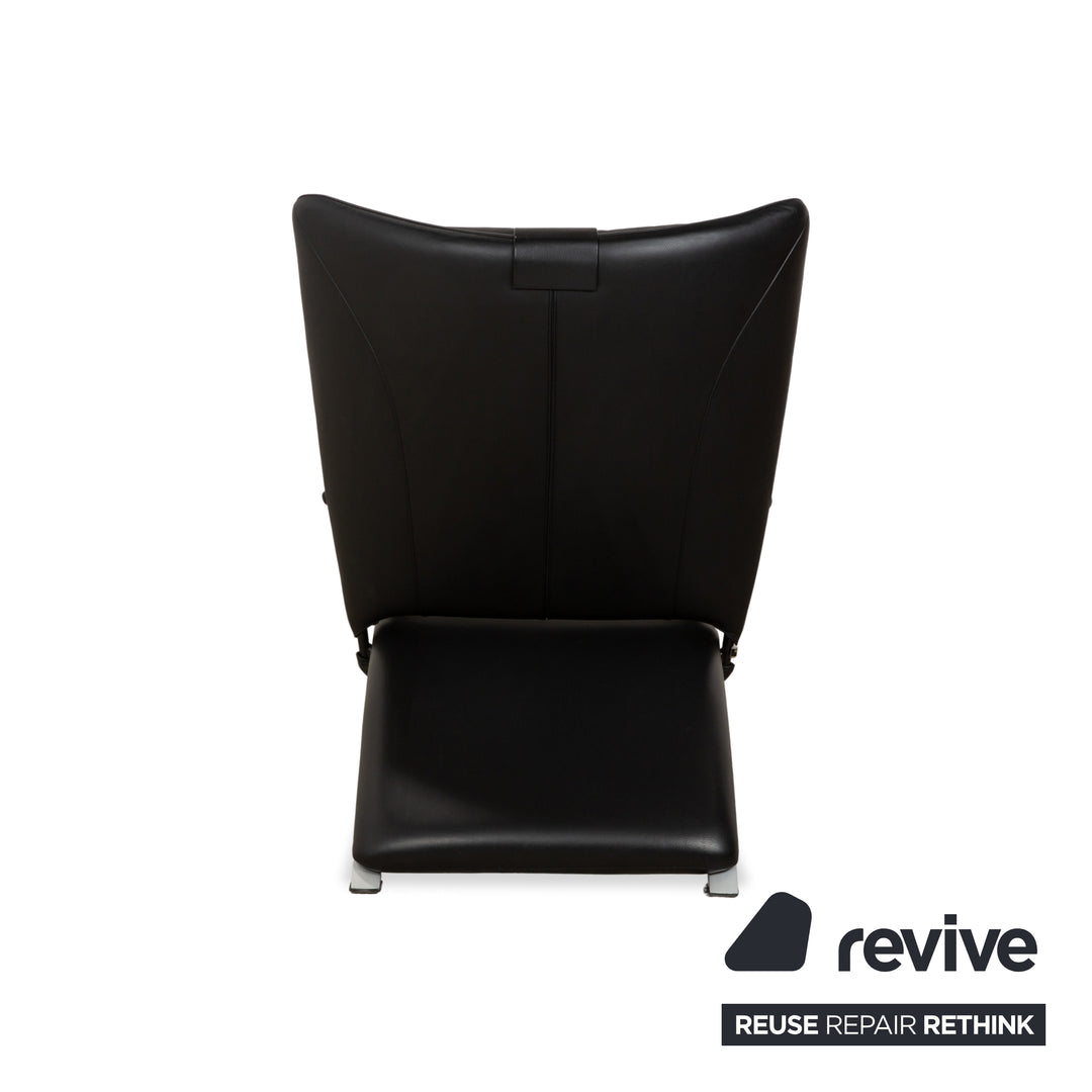 WK Wohnen Spot 698 Leder Sessel Schwarz manuelle Funktion