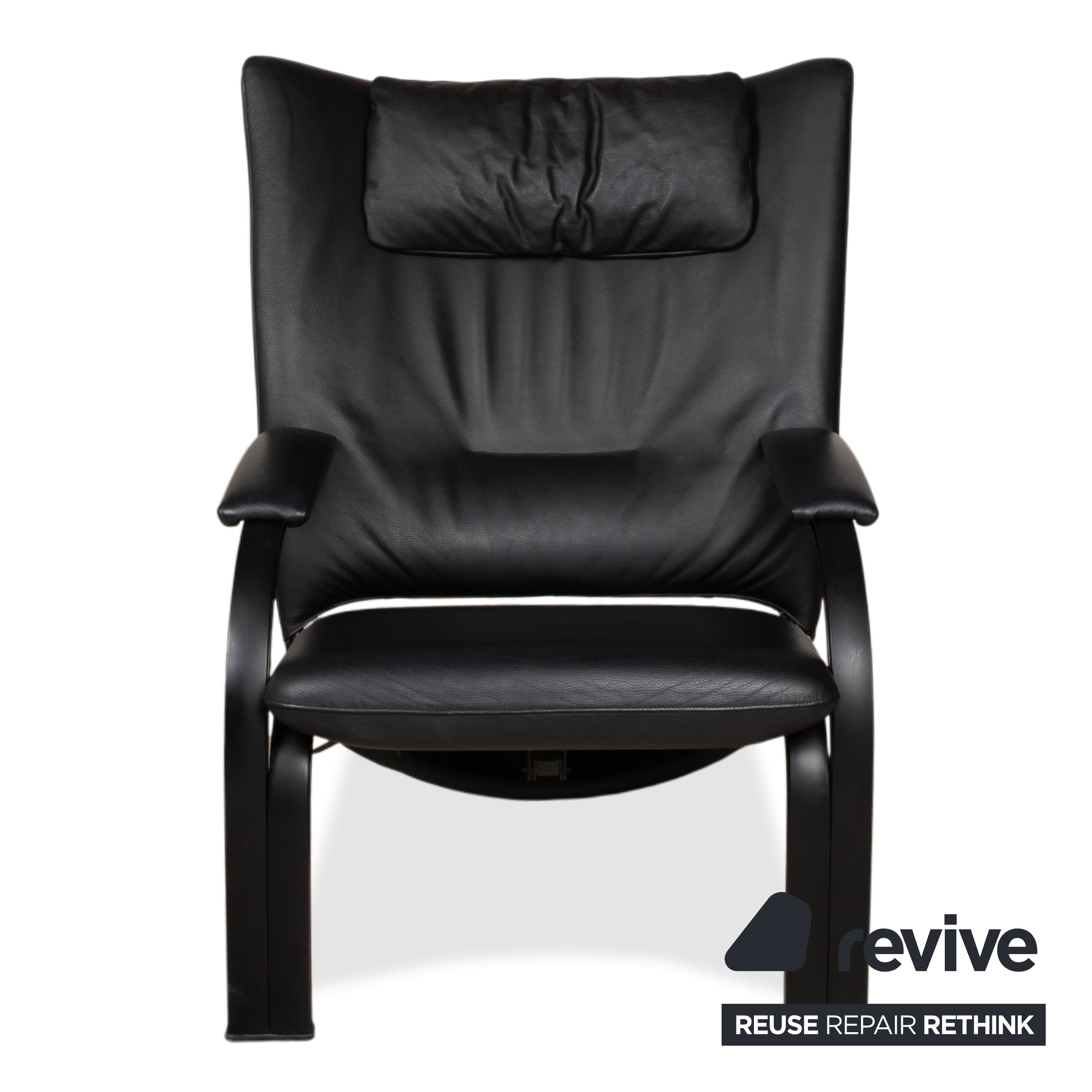 WK Wohnen Spot 698 Leather Armchair Black manual function