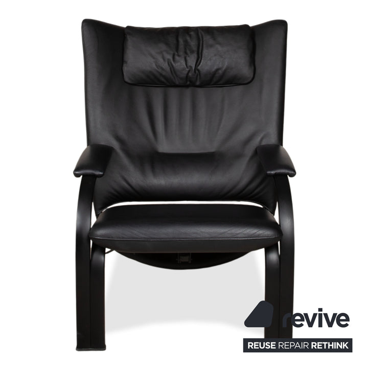 WK Wohnen Spot 698 Leder Sessel Schwarz manuelle Funktion
