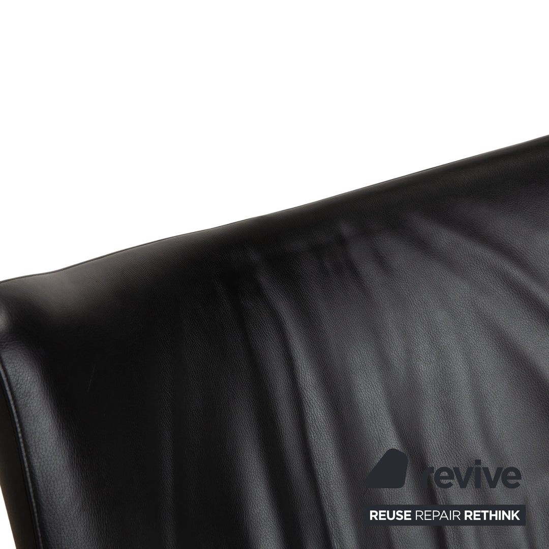 WK Wohnen Spot 698 Leder Sessel Schwarz manuelle Funktion