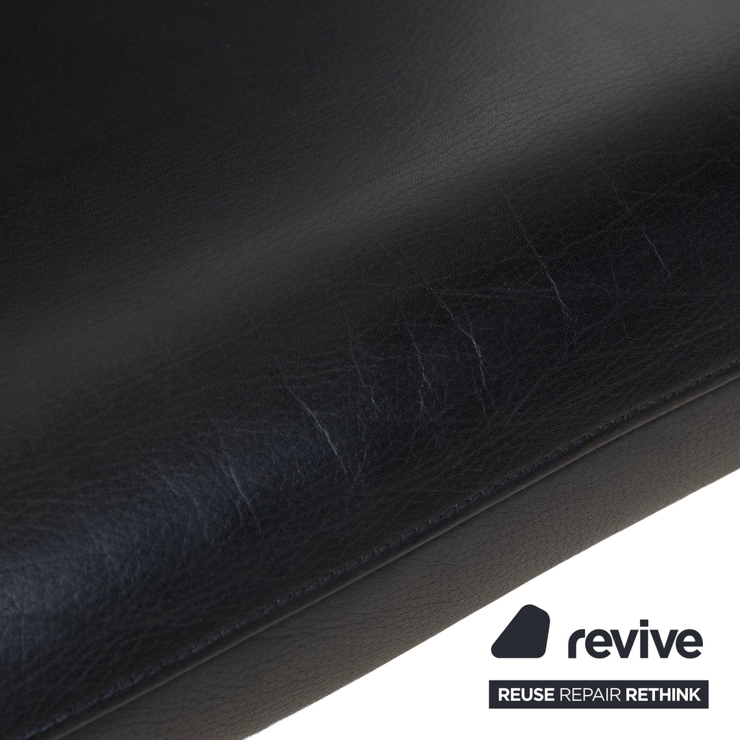 WK Wohnen Spot 698 Leder Sessel Schwarz manuelle Funktion