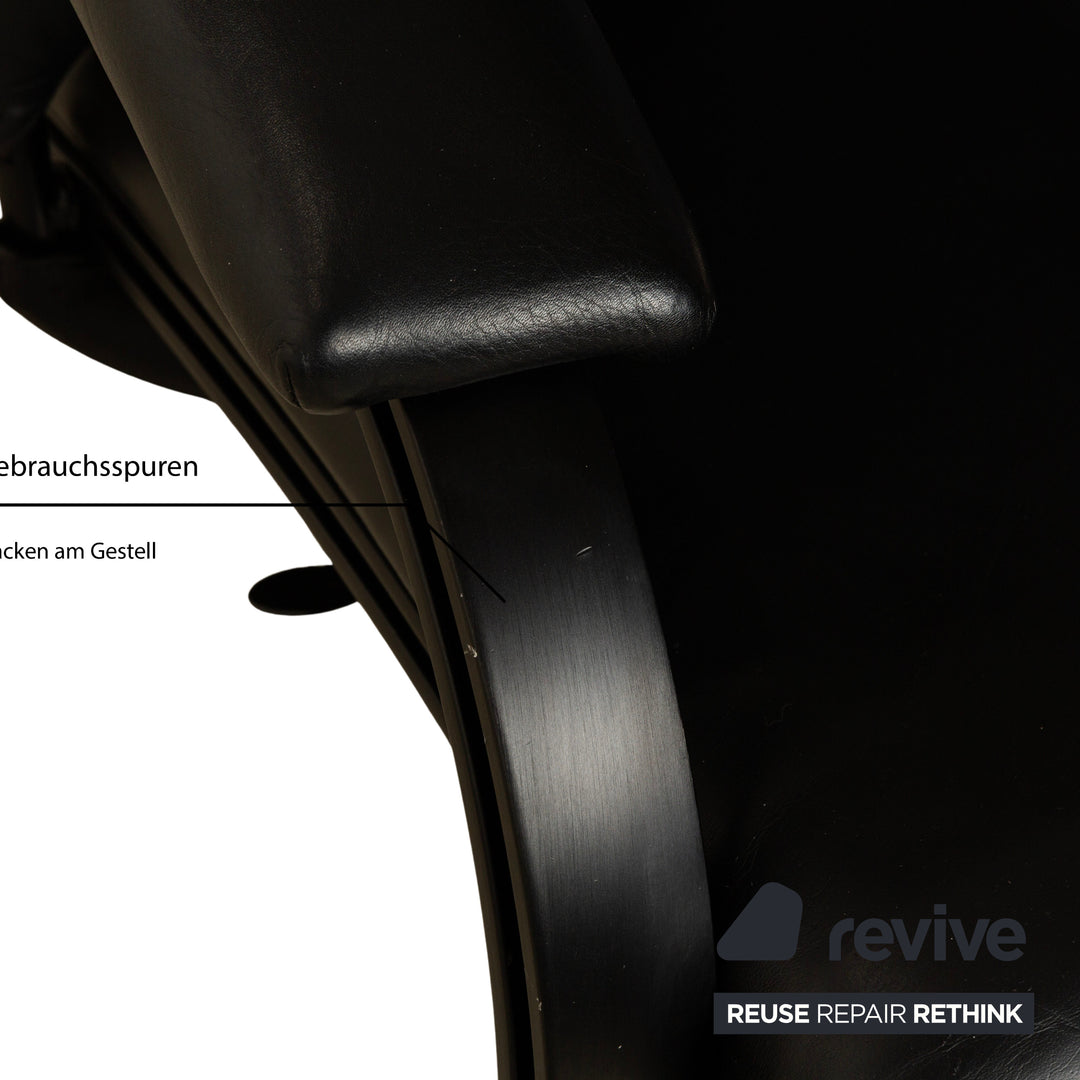 WK Wohnen Spot 698 Leather Armchair Black manual function