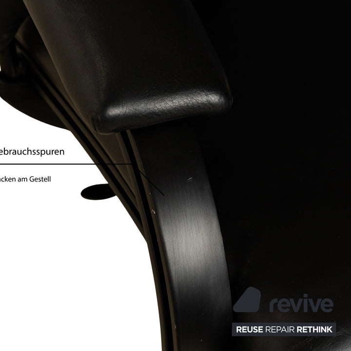 WK Wohnen Spot 698 Leather Armchair Black manual function