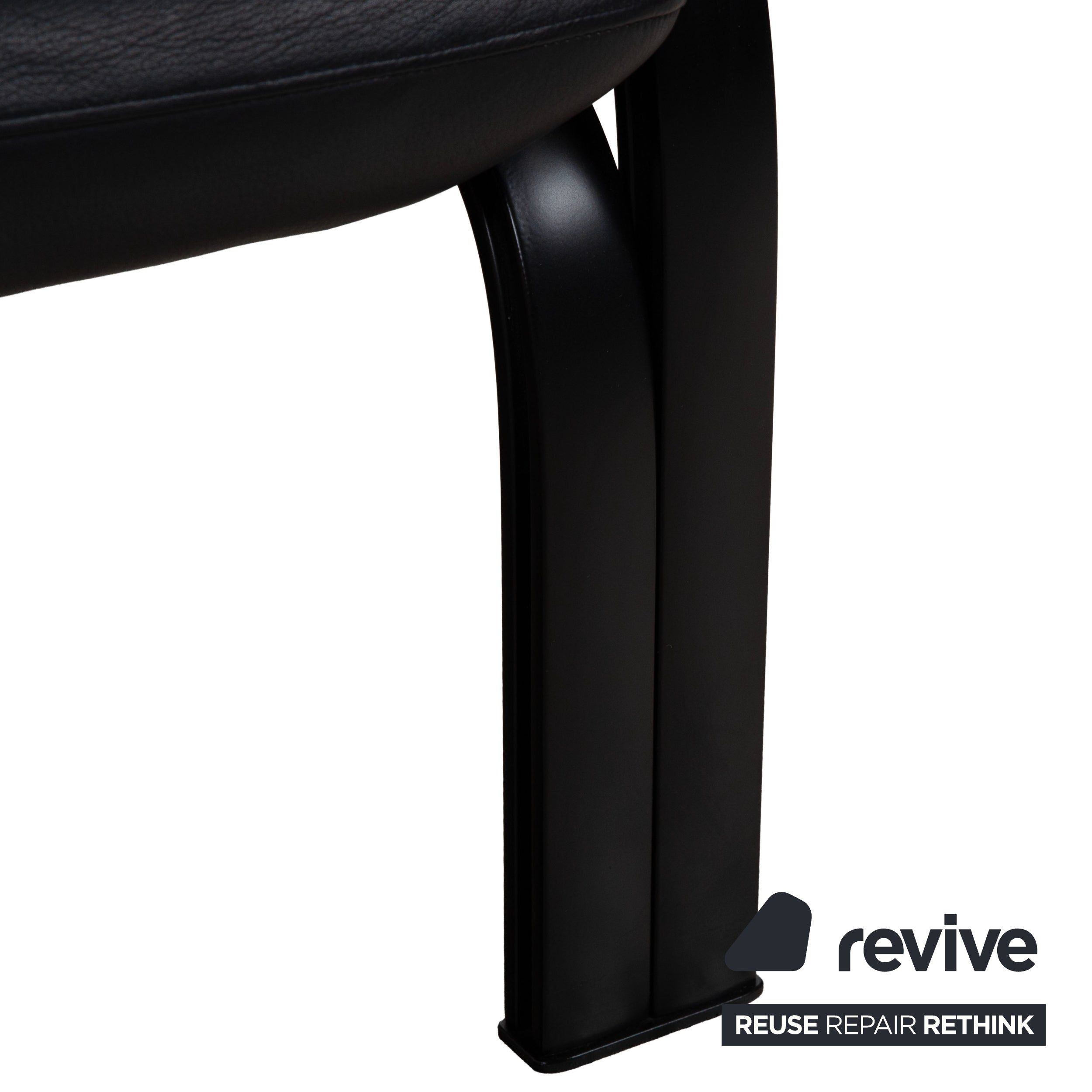 WK Wohnen Spot 698 lederen fauteuil zwart handmatige functie