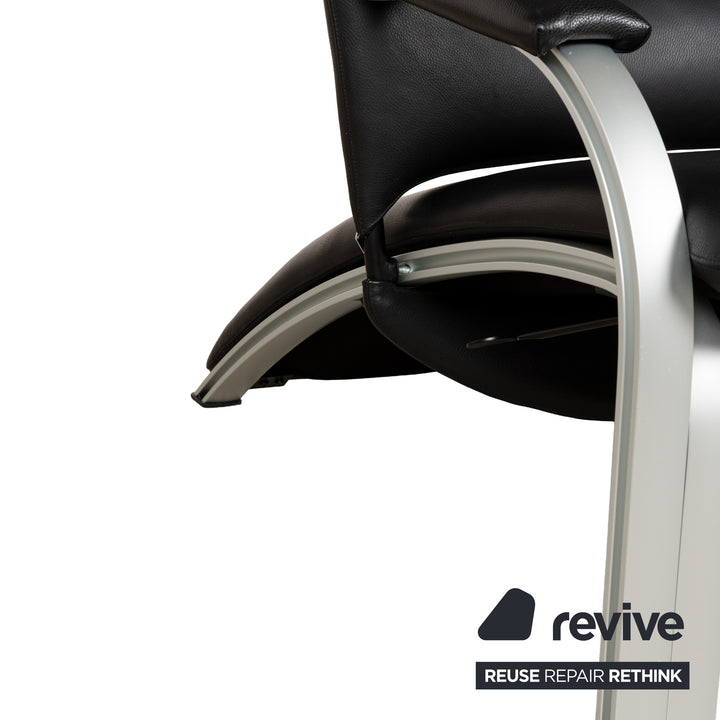 WK Wohnen Spot 698 Fauteuil en cuir Noir fonction manuelle