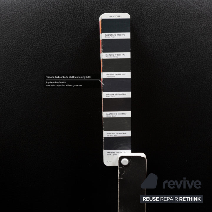 WK Wohnen Spot 698 Leder Sessel Schwarz manuelle Funktion