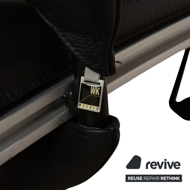 WK Wohnen Spot 698 Leder Sessel Schwarz manuelle Funktion
